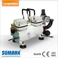 Мінікомпресор низького тиску з регулятором, фільтром та шлангом 1/6HP Sumake MC-1103HFRGM Мінікомпресор низького тиску з регулятором, фільтром та шлангом 1/6HP Sumake MC-1103HFRGM