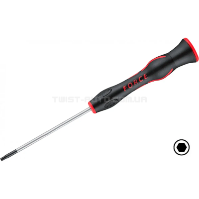 Викрутка ювелірна 6-гр. (HEX) 0.9 мм, L=40 мм FORCE 734040009