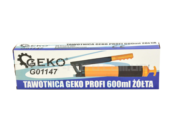 Шприц для масла желтый Profi 600ml GEKO G01147