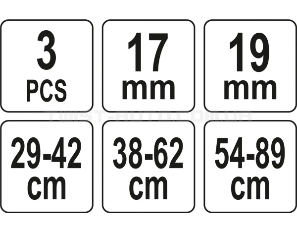 Комплект расширителей выхлопной трубы YATO YT-06166