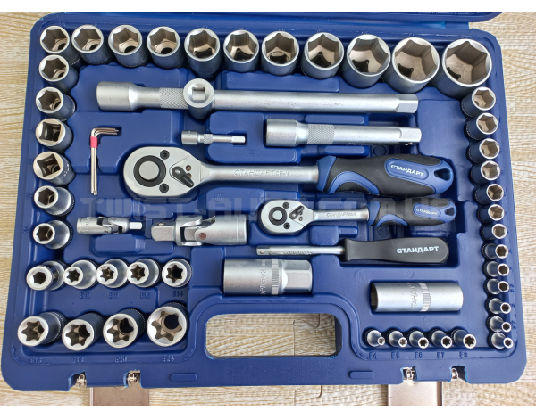 Набор инструментов 1/4" и 1/2" 94ед. (6гр.) с металл. замками СТАНДАРТ STM-0094-6