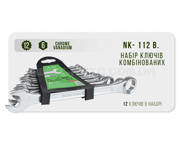 Набор ключей 12 пр. 6-22 мм Alloid Base NK- 112 В.