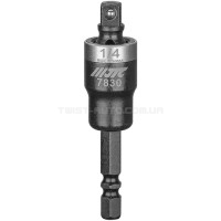 Перехідник карданний під шуруповерт 1/4"х 1/4", 7830 JTC
