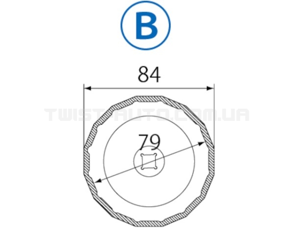 Знімач масляного фільтра 15гр./79мм MITSUBISHI, HONDA, NISSAN, TOYOTA, SUZUKI 1403 JTC