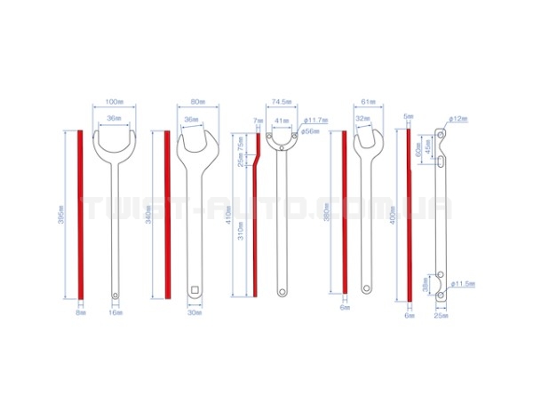 Набір ключів для муфт вентиляторів (MERCEDES BMW) у кейсі 1313 JTC