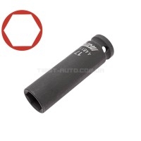 Головка ударна глибока 1/2" 6гр.19мм. L 82мм (тонкостінна) 448119 JTC