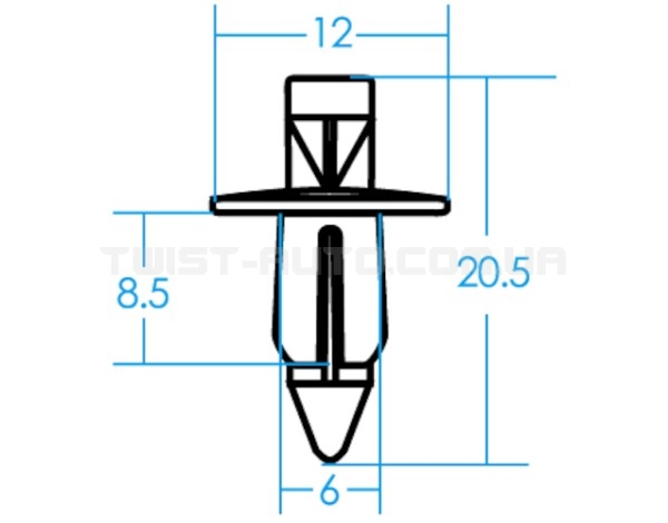 Кліпса пластикова автомобільна (обивка FORD, MAZDA) (25шт.) RDS51 JTC