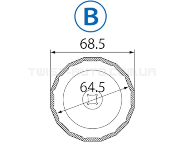 Знімач масляного фільтра 14гр./65мм TOYOTA, NISSAN, HONDA 1114 JTC