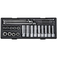 Набір інструментів TORX ключі E6-E24, головки E10-E24 1/2" 24од. K4241 JTC Набір інструментів TORX ключі E6-E24, головки E10-E24 1/2" 24од. K4241 JTC