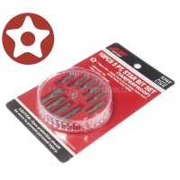 Набір біт 1/4" TORX TS08-TS50 з отвором 10од. 5362 JTC Набір біт 1/4" TORX TS08-TS50 з отвором 10од. 5362 JTC