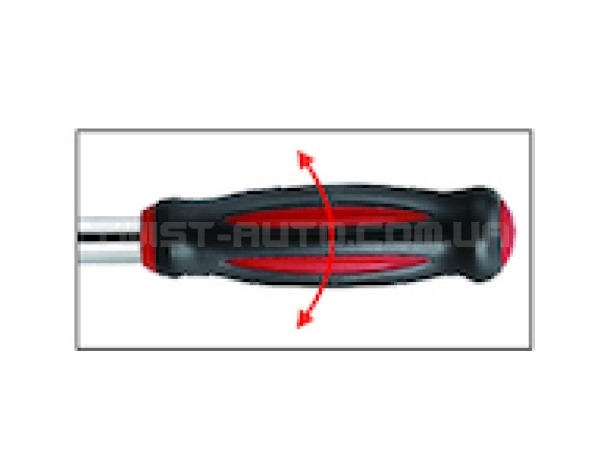 Тріскачка ротаційна (обертання рукояткою) 1/4" 60 зубців 180мм 5332 JTC