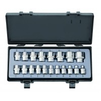 Набір дюймових головок 12 гран. 1/2" 19од. 5/16"-1-1/4" FORCE 4194-9 Набір дюймових головок 12 гран. 1/2" 19од. 5/16"-1-1/4" FORCE 4194-9