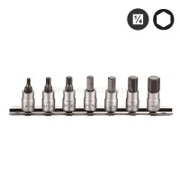 Набір головок-біт 1/4" 6-гр. 7 пр. (1/8"-3/8") FORCE 2073S