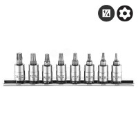 Набір головок-біт 1/4" Torx з отвором 8 пр. (T8H-T40H) FORCE 20812T Набір головок-біт 1/4" Torx з отвором 8 пр. (T8H-T40H) FORCE 20812T