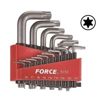 Набор ключей TORX Г-образных Т6-Т60 15ед. FORCE 5151