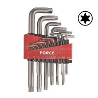 Набір ключів Torx Г-обр. довгих 15 пр. (Т6-Т60) FORCE 5151L Набір ключів Torx Г-обр. довгих 15 пр. (Т6-Т60) FORCE 5151L