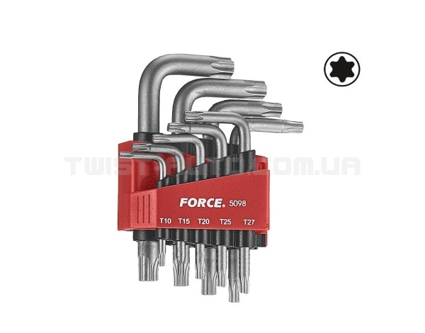 Набір ключів Torx Г-обр. 9 пр. (Т10-Т50) FORCE 5098