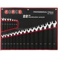 Набір ключів ріжково-накидних на полотні 22 пр. (6-32 мм) FORCE 5221C Набір ключів ріжково-накидних на полотні 22 пр. (6-32 мм) FORCE 5221C