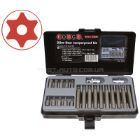 Набір біт 3/8" та 1/2" Torx з отвором 22 пр. (Т10Н-Т55Н) FORCE 4222 Набір біт 3/8" та 1/2" Torx з отвором 22 пр. (Т10Н-Т55Н) FORCE 4222