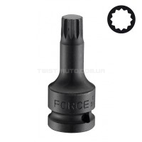 Головка-біта 1/2" Spline цільна, ударна М14, L=78 мм FORCE 24807814 Головка-біта 1/2" Spline цільна, ударна М14, L=78 мм FORCE 24807814