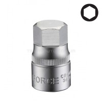 Головка-бита 1/2" шестигранная (HEX) цельная 10 мм, L=40 мм FORCE 34410 Головка-бита 1/2" шестигранная (HEX) цельная 10 мм, L=40 мм FORCE 34410