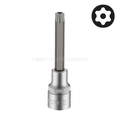  Головка-бита 1/2" Torx с отверствием Т100Н, L=100 мм FORCE 347100100