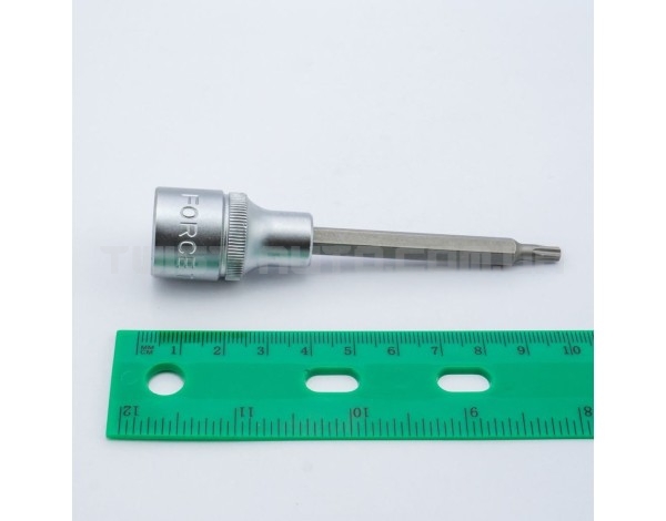 Головка-біта 1/2" Torx з отвором Т45Н, L=100 мм FORCE 34710045