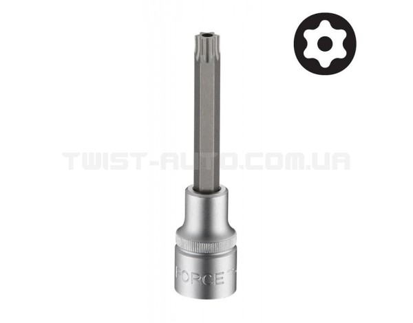 Головка-біта 1/2" Torx з отвором Т45Н, L=100 мм FORCE 34710045