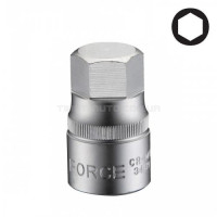 Головка-біта 1/2" шестигранна (HEX) цільна 12 мм, L=40 мм FORCE 34412 Головка-біта 1/2" шестигранна (HEX) цільна 12 мм, L=40 мм FORCE 34412