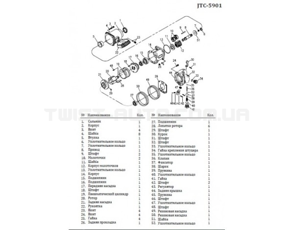 Лопать ротора для 5813 5813-27 JTC