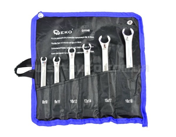 Набор разрезных ключей 6 предметов GEKO G11148