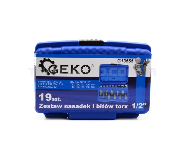 Набір Е-шки + Torx у головці 19 елементів Geko G13565