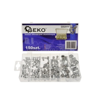 Набір алюмінієвих заклепок 150шт. Geko G02911