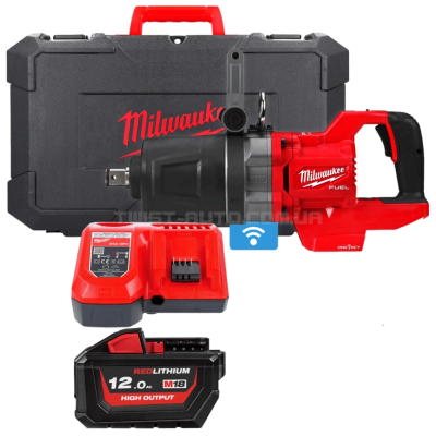 Гайковерт аккумуляторный бесщеточный MILWAUKEE 1'' (2711Нм) M18 ONEFHIWF1DS-121C, с кольцом(ЗУ+1ак.) 4933472072