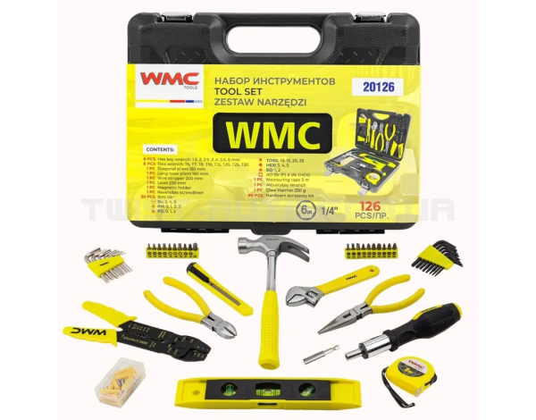 Набор инструментов 126 пр. WMC TOOLS WT-20126