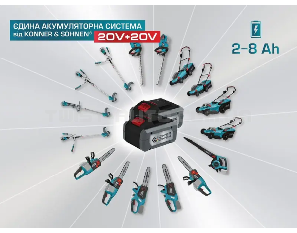 Акумуляторна ланцюгова пила Konner&Sohnen KS CS40V-16 (без АКБ та ЗП) Акумуляторна ланцюгова пила Konner&Sohnen KS CS40V-16 (без АКБ та ЗП)