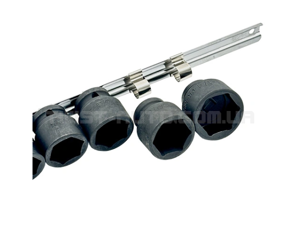 Набор головок ударных дюймовых 1/2" 3/8...1-1/4  14ед. (на планке) TOPTUL GBAQ1401D