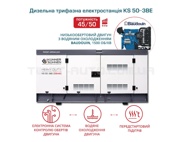 Дизельна трифазна електростанція Könner & Söhnen KS 50-3BE