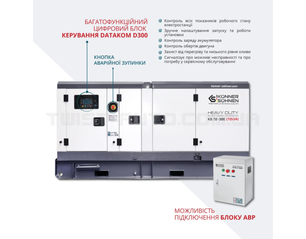 Дизельна трифазна електростанція Könner & Söhnen KS 72-3BE