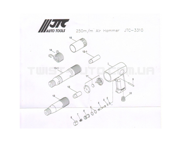 Штифт для молотоку пневматичного (3310 JTC) 3310-12 JTC