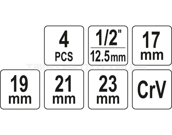 Балонний хрестовий ключ трансформер 17,19,21,23мм YATO YT-08033 Балонний хрестовий ключ трансформер 17,19,21,23мм YATO YT-08033