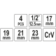 Балонний хрестовий ключ трансформер 17,19,21,23мм YATO YT-08033 Балонний хрестовий ключ трансформер 17,19,21,23мм YATO YT-08033