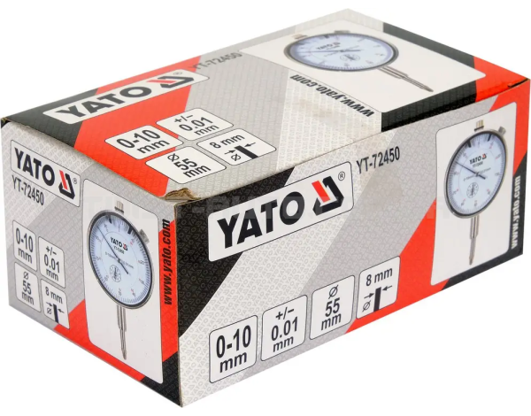 Датчик измерения биения 0-10 мм YATO YT-72450