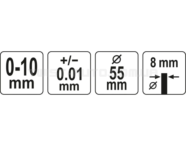 Датчик измерения биения 0-10 мм YATO YT-72450