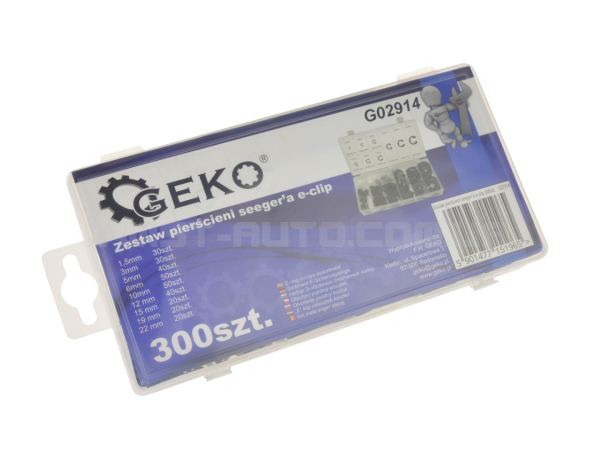 Комплект кілець E-clip Seeger Geko G02914 Комплект кілець E-clip Seeger Geko G02914