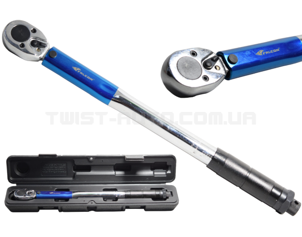 Динамометричний ключ 3/8″ 19-110 Нм CRV Falcon F07006