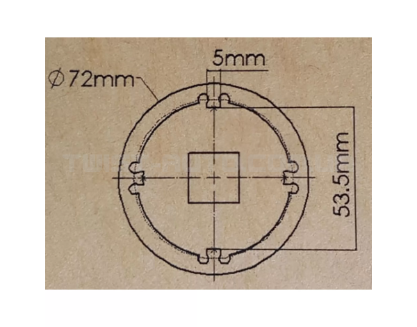 Спеціальний ключ 3/4" для КПП (MAN 410/414) HCB AUTO TOOLS HCB A1228 Спеціальний ключ 3/4" для КПП (MAN 410/414) HCB AUTO TOOLS HCB A1228