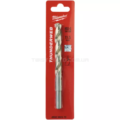 Свердло по металу THUNDERWEB HSS-G DIN338, Ø11,5x142х94мм MILWAUKEE 4932352370