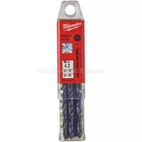 Свердло по металу HSS-R DIN 338, Ø4,2х75х43 мм (10 шт.), MILWAUKEE 4932363476
