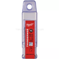 Сверло по металлу THUNDERWEB HSS-G DIN338, Ø1,5x40х18мм, (10шт) MILWAUKEE 4932352378 Сверло по металлу THUNDERWEB HSS-G DIN338, Ø1,5x40х18мм, (10шт) MILWAUKEE 4932352378